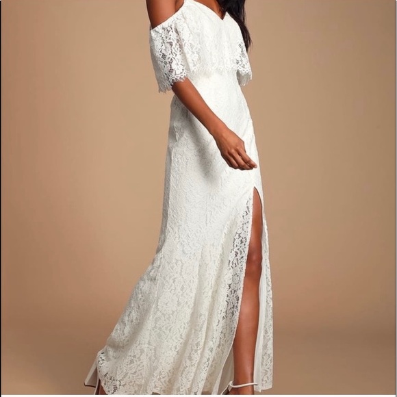 Lulus Dresses & Skirts - lulu’s White Lace Maxi Dress